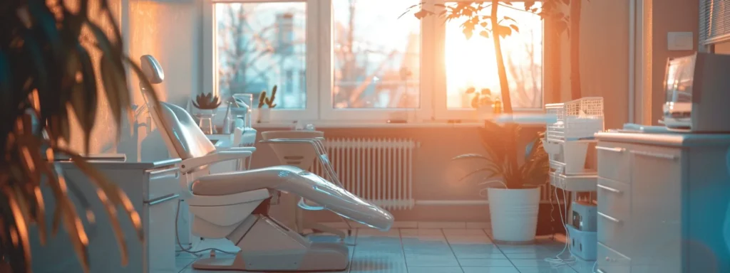 a serene dental clinic with a calming atmosphere, featuring a well-organized treatment room bathed in soft, natural light, symbolizing the integration of dental sleep medicine and insurance coverage for patients' well-being.